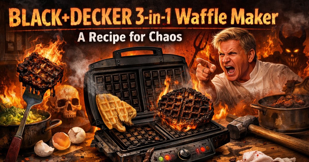 The BLACK+DECKER 3-in-1 Waffle Maker: One Machine, Three Ways to Disappoint